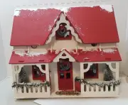 SANTAS DOLLHOUSE DECORATED & FURNISHED ONE OF A KIND WOOD DOLLHOUSE 1-24 RATIO