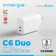 台達Innergie C6 Duo(轉換版)63瓦 USB-C 雙孔萬用充電器｜支援PD/QC快充原價1990(省400