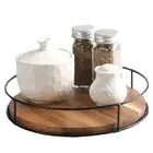 Large Capacity Rotating Storage Rack Versatile Spice Jar Storage Tray Pantry