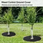 5Pcs Protector Mat Tree Mulch Ring Non-Woven Plant Cover