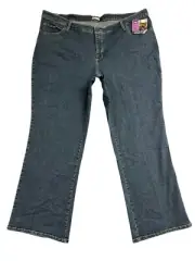 Lee Jeans Women's 26W Plus Slender Secret Boot Cut Medium Wash Denim Pants NWT
