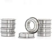 ACAECMGGFP Flange Bearing 9x17x5 mm ABEC-1 (10 PCS) Flanged F689 Z ZZ Ball Bearings F618/9ZZ Bicycle bearings