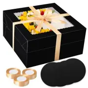 40pcs 12x12x6 inches Cake Boxes with Cake Boards（20 Boxes & 20 Boards） Black ...