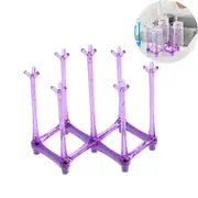 Catzon Retractable Cup Drying Rack Plastic Mug Tree for Kitchen Office-Purple