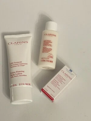 Clarins Paris Extra-Firming Body Lotion 3.5 oz +Free Gifts Cleanser & Toner