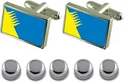 [Select Gifts] Shirt Dress Studs Kontla-Jarve City Estonia Flag Cufflinks
