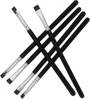 MUCKLILY 6Pcs Eyeliner Makeup Brush Flat Eyebrow and Eyeshadow Applicators Durable and Practical Eye Makeup Tools for Effortless Application for Beginners and Everyday Use