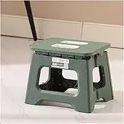Folding Step Stool Thickened Plastic Folding Stool Lightweight Handheld Portable(ZDY-11 Green)
