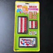 VINTAGE Famus Toys Brain Teasers 3 Pack Ages 3+ Brand New Sealed 1950-60s Games