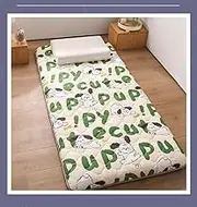 Japanese Futon Mattress Single/Double/Queen/King Size Soft Foldable Roll Up Camping Mattress Guest Bed(E,90x200cm)