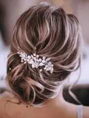 Bride Wedding Hair Vine Pearl Bridal Headpieces Leaf Hair Accessories for Wom...