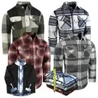 THICK Chamois Lined Flannel Shirt PREMIUM SOFT Fleece Jacket Mens Button Pockets