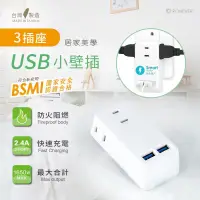 在飛比找蝦皮商城精選優惠-《歐爸小舖》【現貨】RONEVER USB小壁插座雙USB智