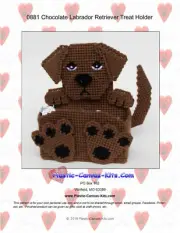 Chocolate Labrador Retriever Dog Treat Holder- Plastic Canvas Pattern or Kit