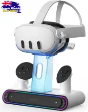 Quest 3 Charging Dock, RGB, Fast Charging, Magnetic, VR Headset & Controllers
