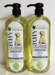 2 Bottles Oatmeal & Honey 2-in-1 Shampoo & Conditioner for Pets 32 fl oz Each