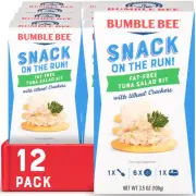Snack On The Run Fat-Free Tuna Salad with Crackers Kit- Ready to Eat, Spoon I...
