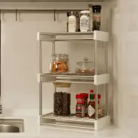 在飛比找momo購物網優惠-【ikloo】不鏽鋼廚房收納架/置物架