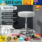 Round Chair Stools Salon Stool White Swivel Beauty Barber Hairdressing Seat AU