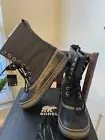 Women's Sorel 10 1964 Canvas Snow Boot Black/Quarry NEW! Waterproof