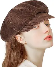 [Peosaard] Newsboy Caps, Vintage Fashion Newsboy Hats, Foldable 8 Panels Painter Hat with Back Elastic Band, Paperboy Plain Hat for Casual, Office, School