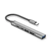 USB Hub 5 in Type C Hub with USB 2.0 USB C and 60W Power Delivery for PC