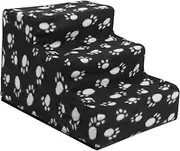 BESPORTBLE Pet Play Stairs Foam Dog Steps Cats Stairs Ladder Non-Slip Dog Stairs Soft Dog Stairs Small Pets Ladder Dog Sofa Ramp Pet Ladder Wide Deep Pet Steps Puppy Pet Stairs Flannel Black