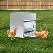 Pawz Automatic Chicken Feeder 10kg Auto Hen Treadle Feeding Food Dispenser Steel