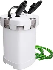 Giantz Aquarium Filter, 1250L/h Water Fish Tank Canister Filters Pond Pump Sponge Aquatic Ecosphere Cleaner for Home Indoor Outdoor, with 4 Stage Filtering Basket Pumps Hoses Pipes White