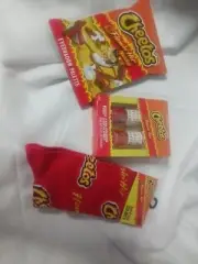 Novelty Flaming Hot Cheetos Socks , Nail Polish And Eye Shadow Palette