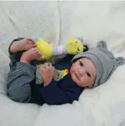 Realistic Reborn Baby Dolls Boy - 19 Inch Lifelike Newborn Baby Doll w/ Extras