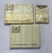 VTG New Sheet Set Lady Pepperell Yellow FULL Fitted Flat 2 Standard Pillow Cases