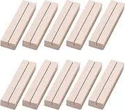 Wood Place Card Holders, 10Pcs Table Number Card Stands Name Cards Picture Holders for Wedding Party Events, 15cm x 2.7cm x 1.8cm