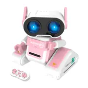 STEMTRON RC Robot Toy - Rechargeable, Auto Demo, Dance, Music, LED Eyes, 3 Colors