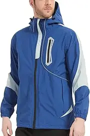 [Arasiyama] Men's Lightweight Waterproof Rain Jacket Windproof Raincoat with Hood Outdoor Ventures