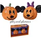 Disney Mickey Mouse Minnie Mouse Halloween Pumpkin Cookie Jar Salt Shakers
