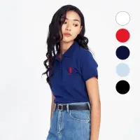 在飛比找momo購物網優惠-【U.S. POLO ASSN.】女款經典中馬短袖POLO衫