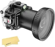 Seafrogs Underwater Housing for Canon EOS R50, 40M Waterproof Case with FL100 Long Flat Port Kit, Waterproof Scuba Diving Case for Canon R50+ EF 16-35mm f/2.8, EF 24-70mm f/2.8L