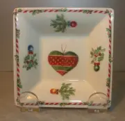 NEW Small Square Candy Tray, Joyeux Noel pattern Gien