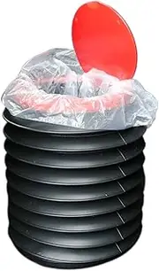 Foldable Car Garbage Can, 4L Car Trash Bin, Handle Design Umbrella Bucket for SUV, RV, Truck, Most