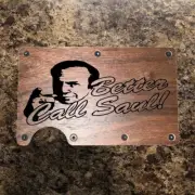 Wood Wallet Minimalist Laser Engraved with Better Call Saul