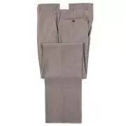 NWT $345 LUIGI BIANCHI Gray-Brown Mini Check Wool Dress Pants 32 (Eu 48)
