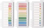 YUNA Morandi Sticky Notes Set 30 Colors Macaron Memo Stickers Writable Index Tabs - 200Pcs/Pack, 3Packs (Morandi)