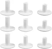 9PCS White Golf Rubber Tees- Tees for Indoor Outdoor Backyard Golf Rubber Tees Set Driving Range Golf Tees Holder(3X 1.5, 2.28" and 3.46")