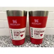 Set of 2 Stanley Stacking Pint Valentines Day Target Exclusive - RED 16oz