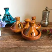 Fez Furniture & Homewares Mini Triple Tagines in Terra Cotta
