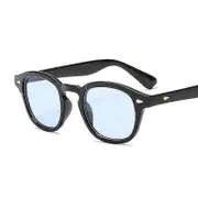 Fashion Johnny Depp Style Round Sunglasses Brand Designer Clear Candy Colors Lens Sun Glasses Male Female Vintage Oculos De Sol Blue other