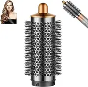Round Volumizing Brush and Smoothing Dryer Attachment for Dyson Airwrap Styler HS01/HS05, Hair Smoothing Drying Volumizer Styling Kit Nozzle Compatible with Airwrap(Gold)