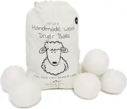 Ecoigy Wool Dryer Balls Organic XL 6-Pack by, Reusable Natural Fabric Softener for Laundry, Dryer Sheets Alternative, New Zealand Wool, Speed Up Dry Time, Cut Energy Costs
