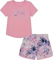 [Under Armour] baby-girls Outdoor Set, Coordinating Top & Bottom, Pants Or Shorts, Durable Stretch and Comfortable